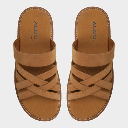 Haniff Camel Men's Sandals & Slides - Strappy flat sandal - Camel