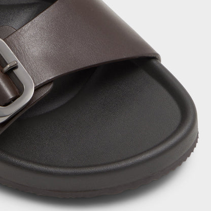 Kennebunk Dark Brown Men's Slides - Slide sandal - Dark Brown