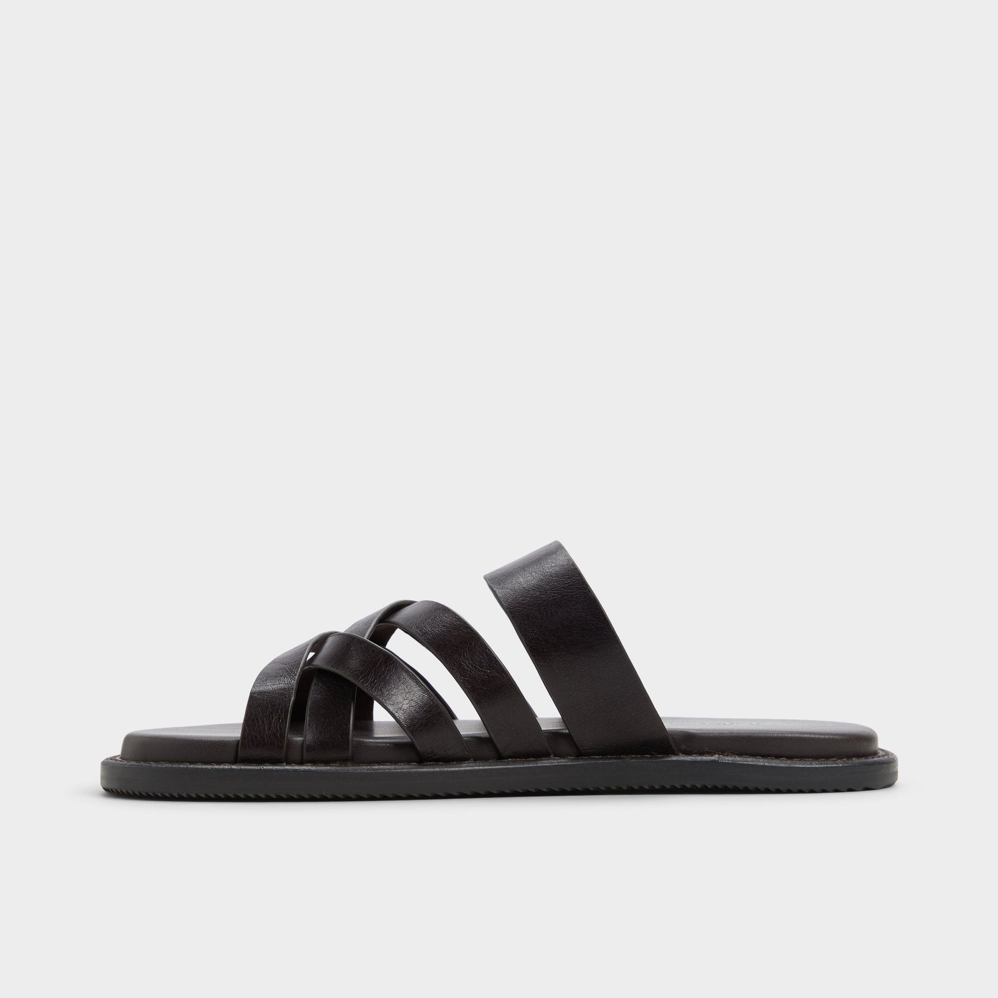 Haniff Brown Men's Sandals & Slides - Strappy flat sandal - Brown