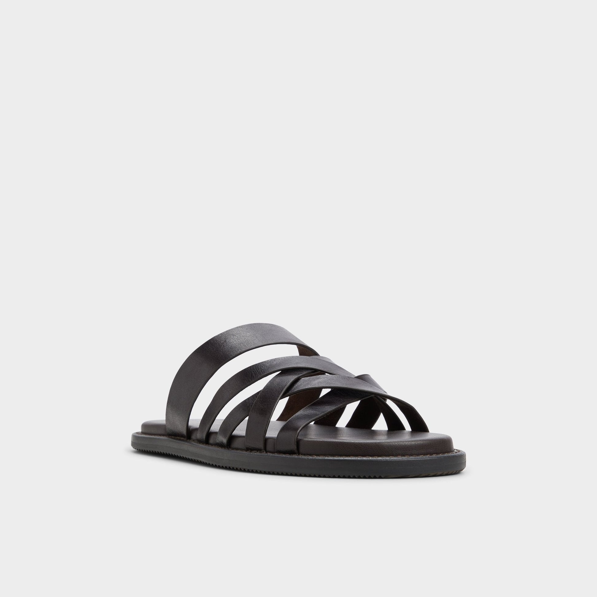 Haniff Brown Men's Sandals & Slides - Strappy flat sandal - Brown