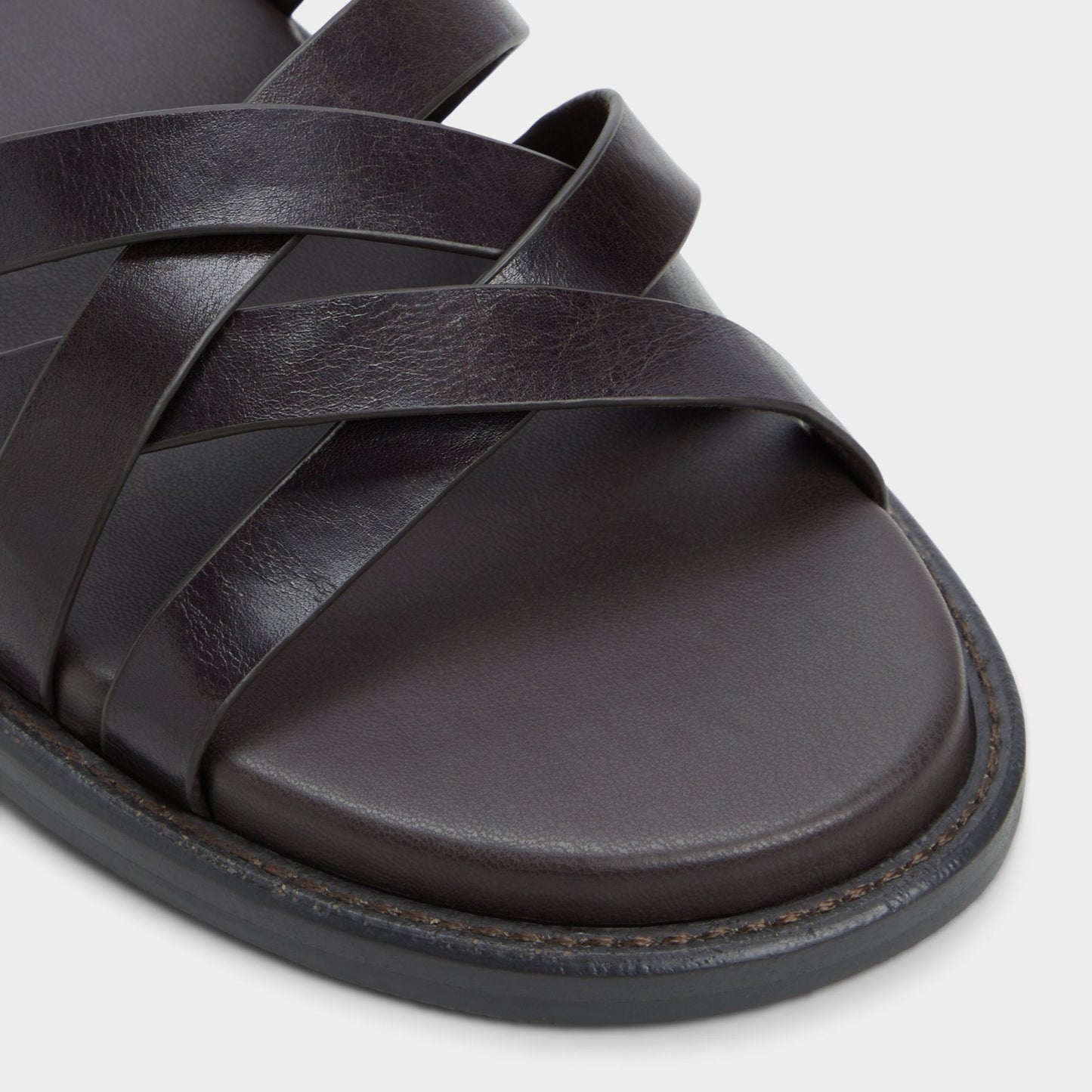 Haniff Brown Men's Sandals & Slides - Strappy flat sandal - Brown