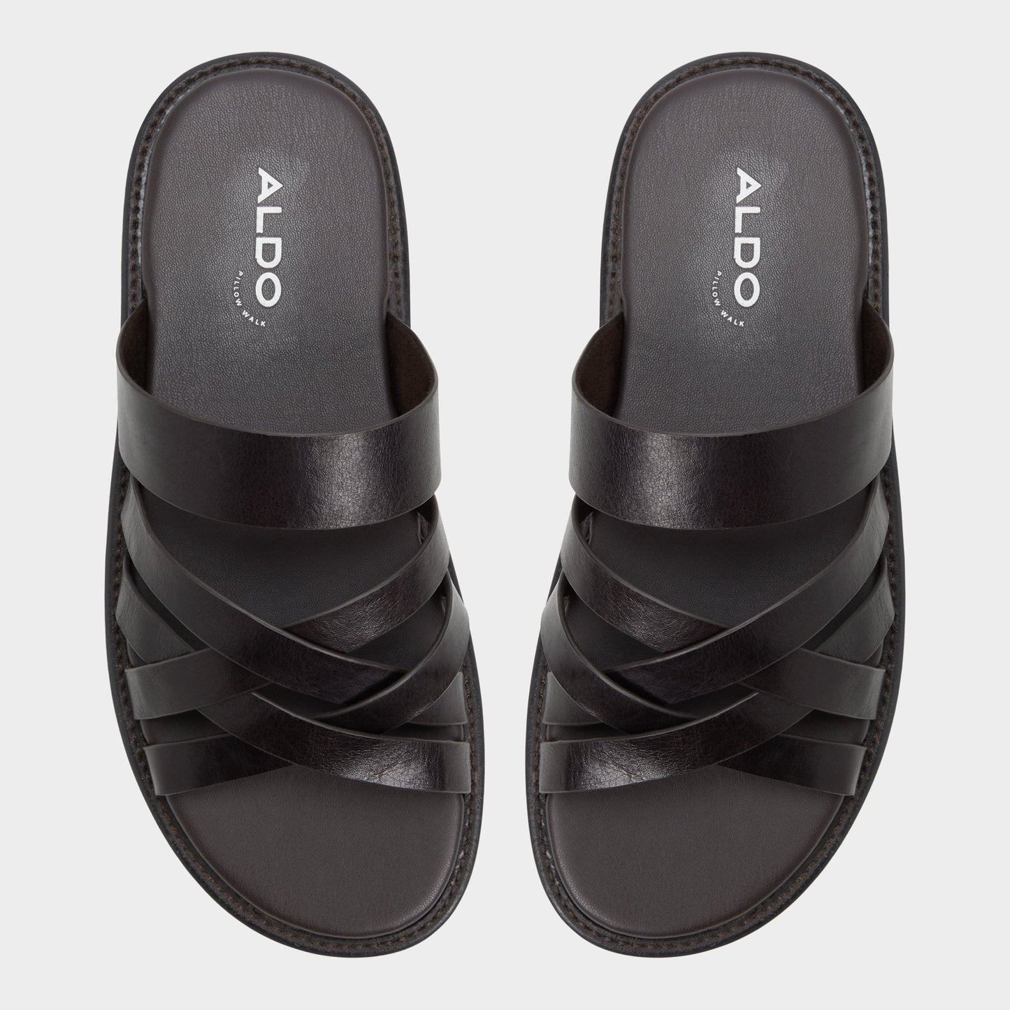 Haniff Brown Men's Sandals & Slides - Strappy flat sandal - Brown