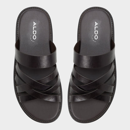 Haniff Brown Men's Sandals & Slides - Strappy flat sandal - Brown