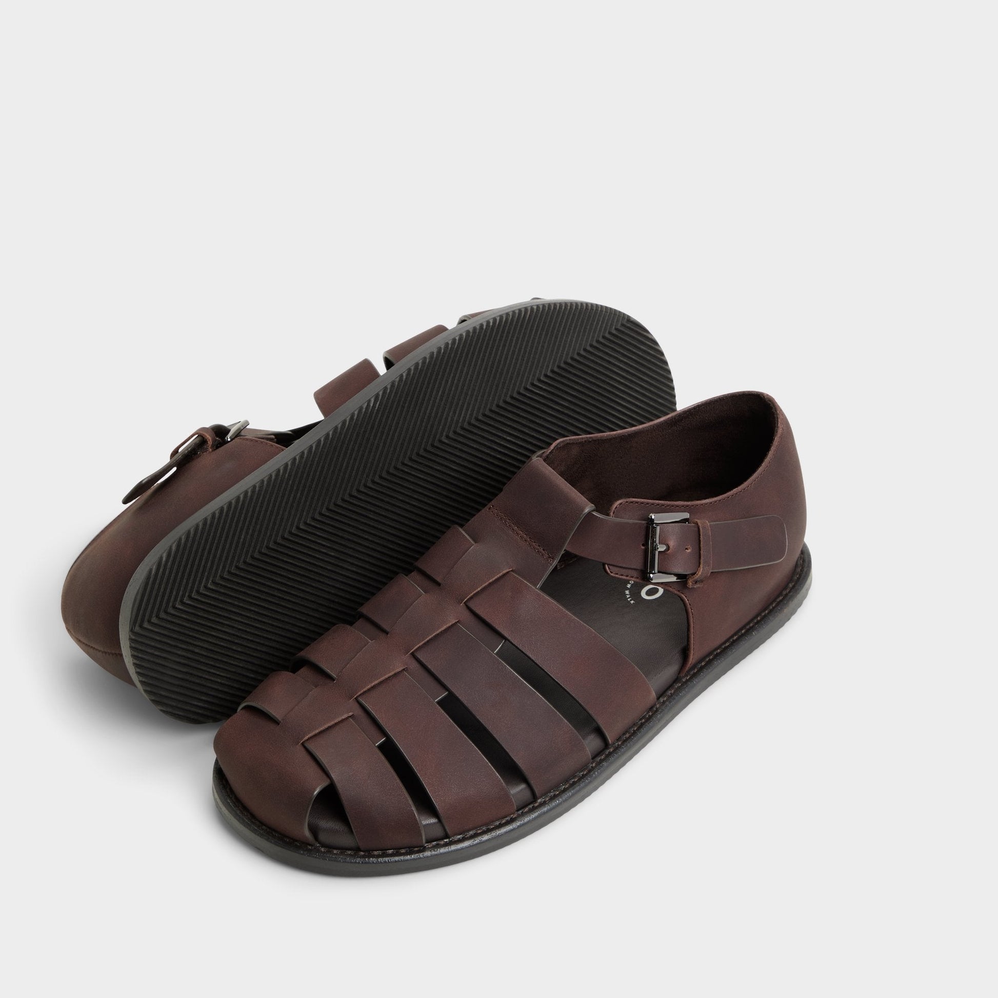 Wildhaven Brown Overflow Men's Sandals & Slides - Flat sandal - Brown Overflow