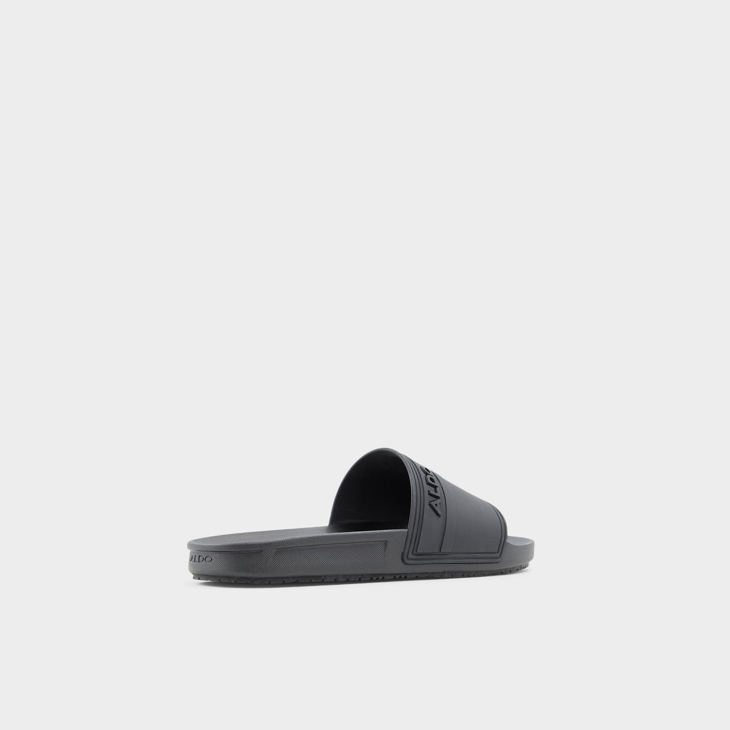 Dinmore Black Synthetic Rubber Men's Slides - Slide sandal - Black
