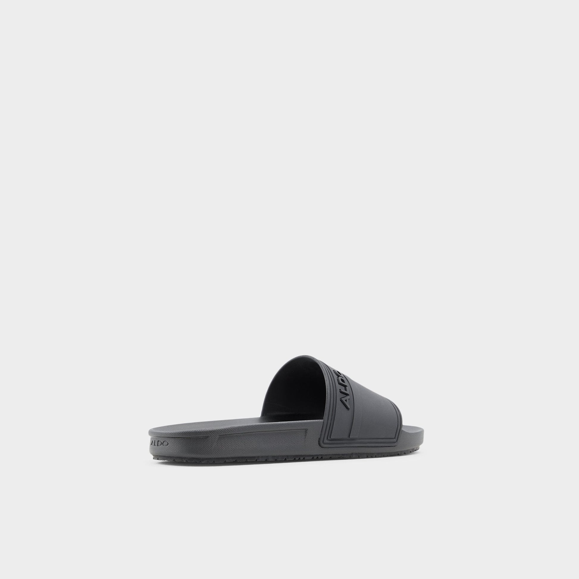 Dinmore Black Synthetic Rubber Men's Slides - Slide sandal - Black