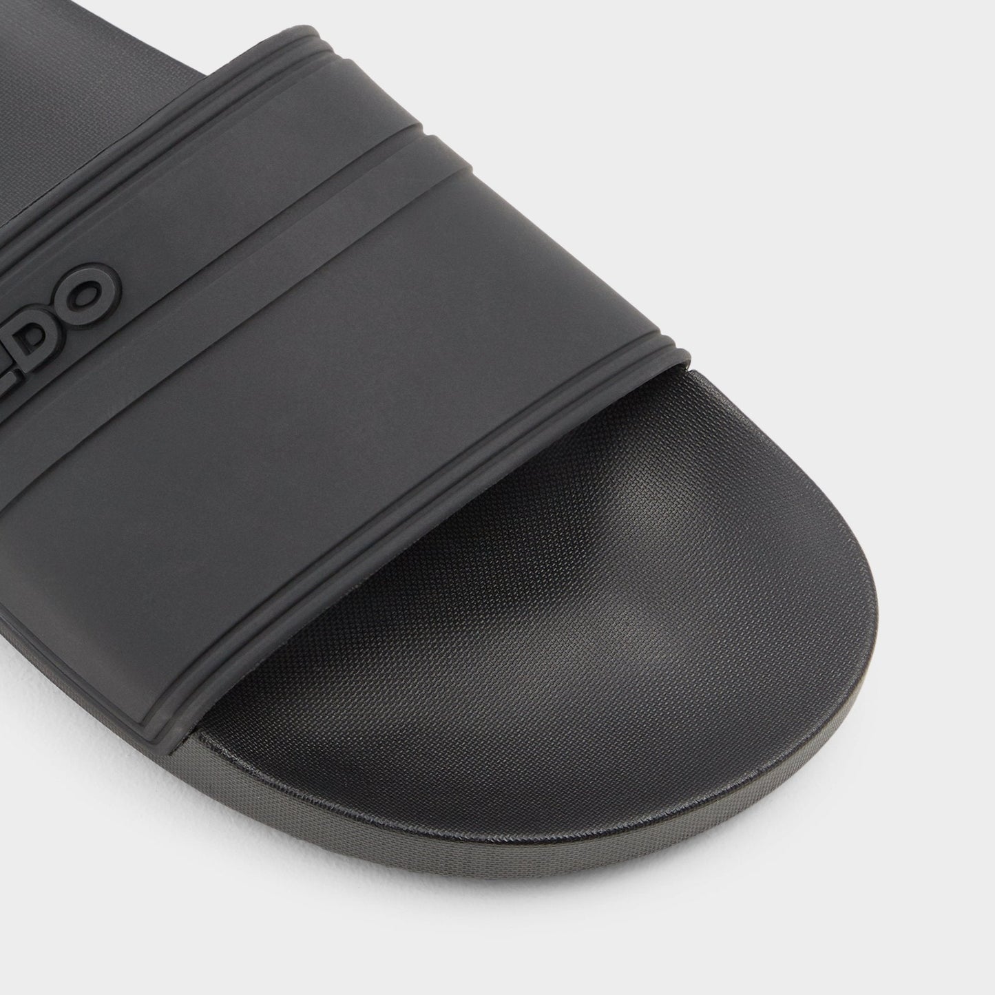 Dinmore Black Synthetic Rubber Men's Slides - Slide sandal - Black