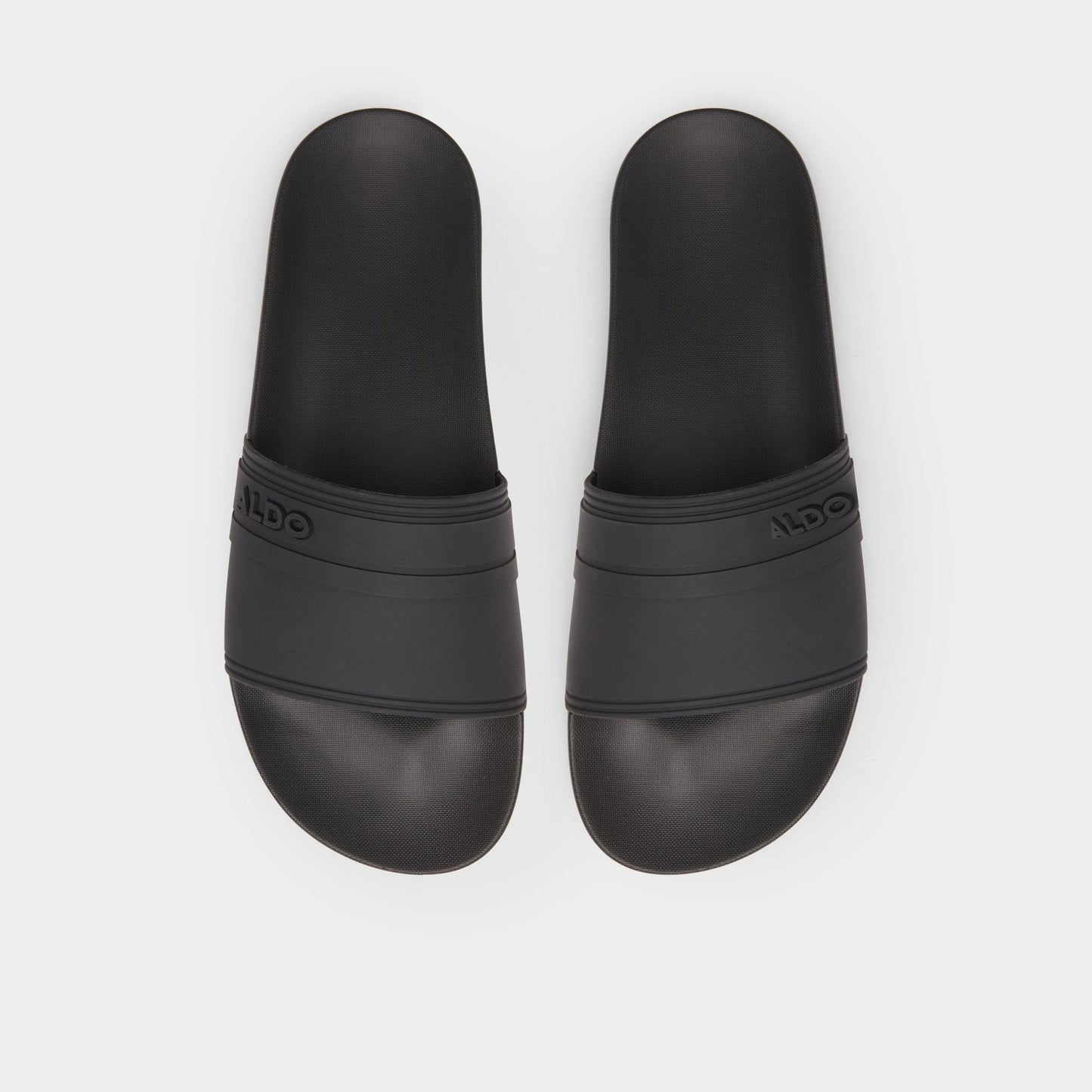 Dinmore Black Synthetic Rubber Men's Slides - Slide sandal - Black