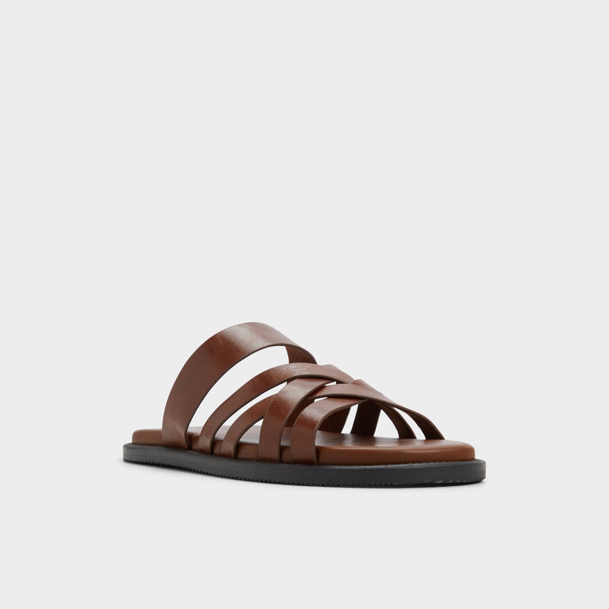 Haniff Cognac Men's Sandals & Slides - Strappy flat sandal - Cognac