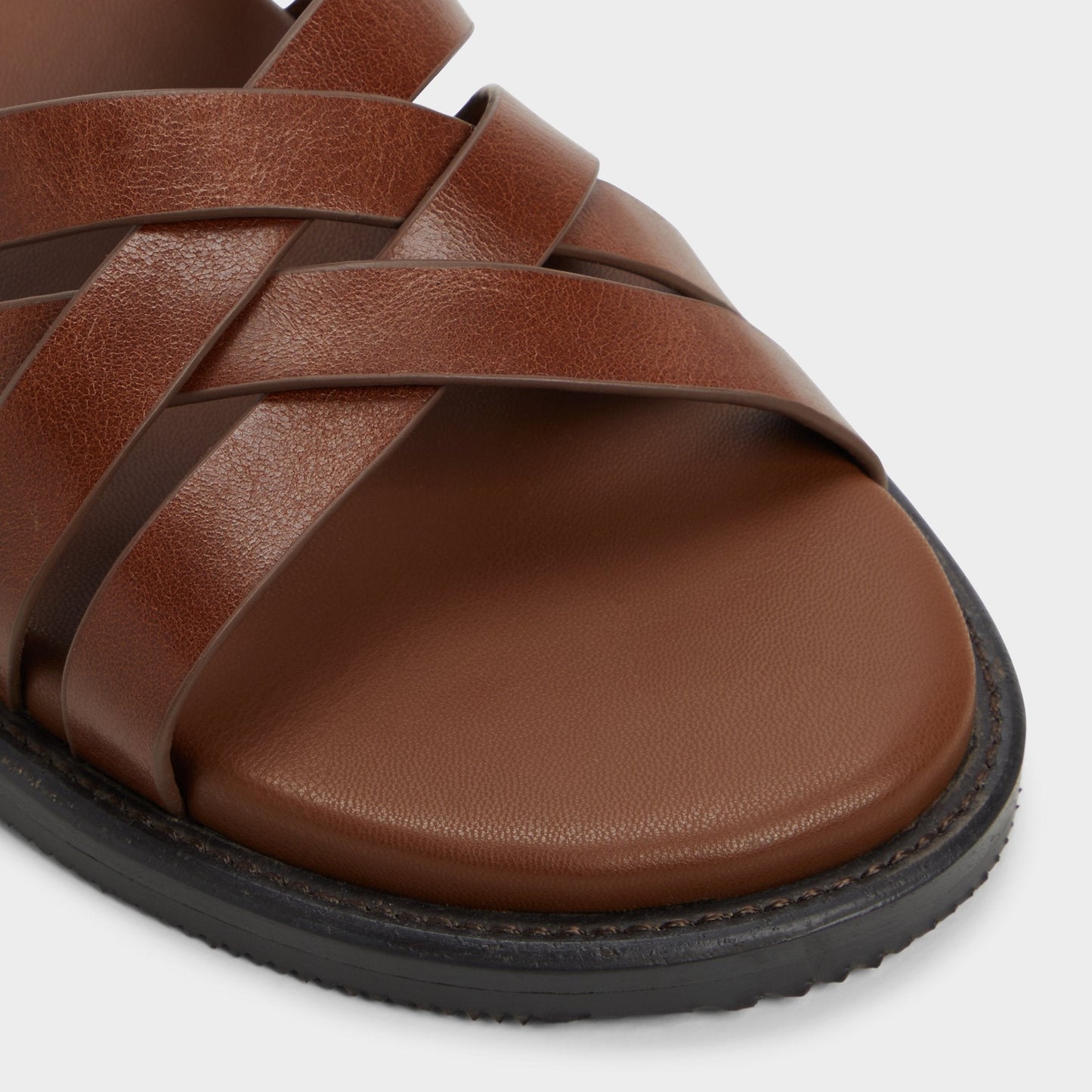 Haniff Cognac Men's Sandals & Slides - Strappy flat sandal - Cognac