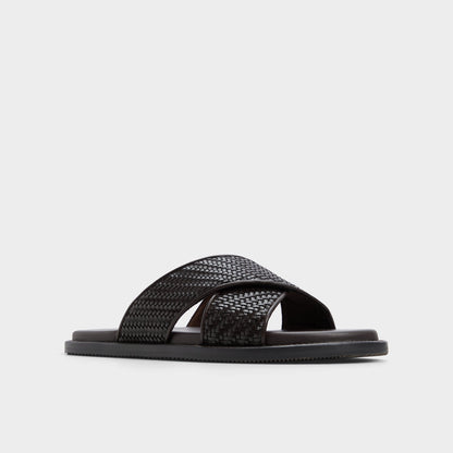 Tarik Dark Brown Men's Sandals & Slides - Slide sandal - Dark Brown