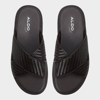 Tarik Dark Brown Men's Sandals & Slides - Slide sandal - Dark Brown