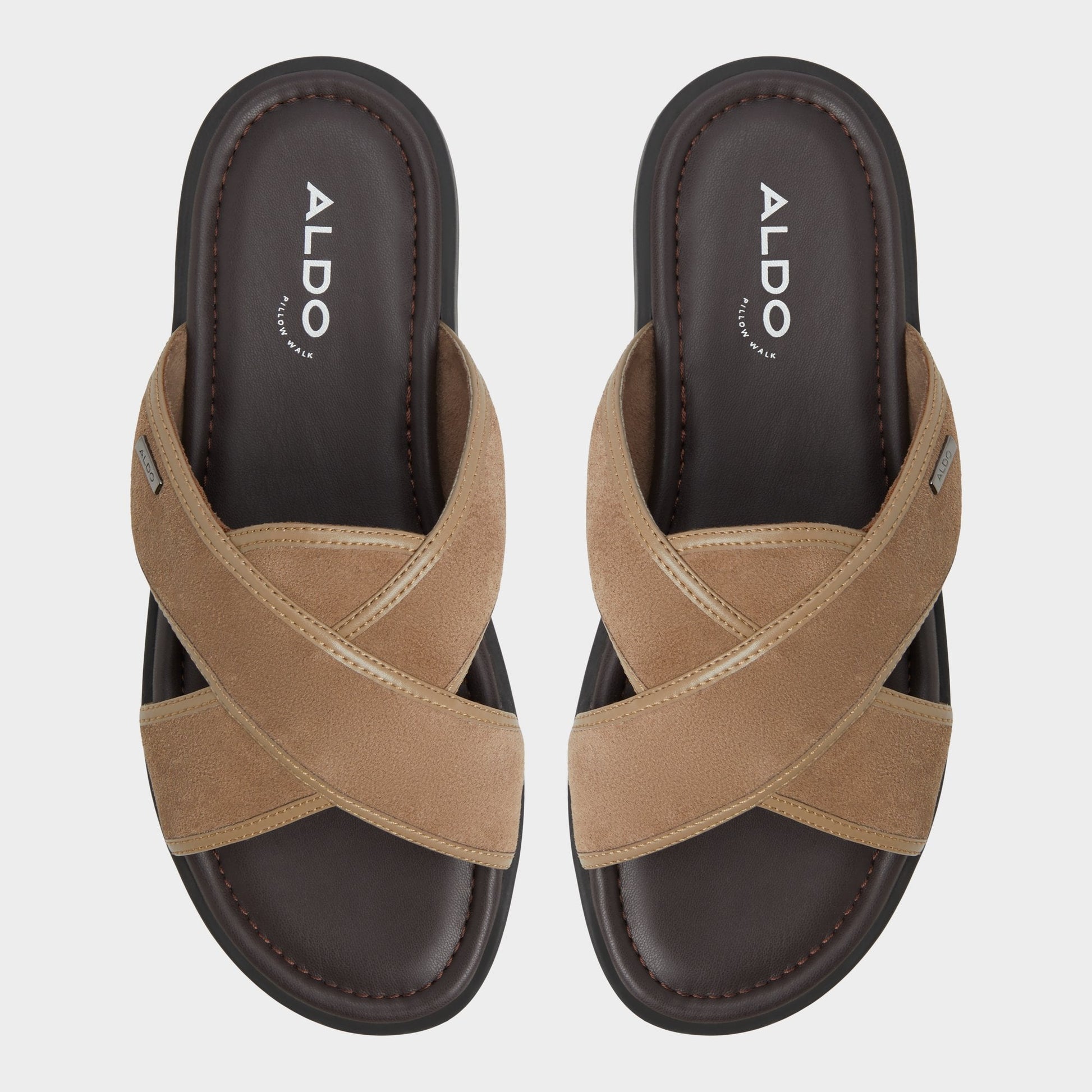 Olino Other Brown Men's Slides - Slide sandal - Other Brown