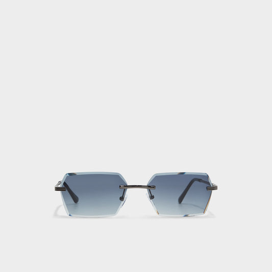 Kaaolle Dark Grey Men's Rectangle - Rectangle sunglasses - Dark grey