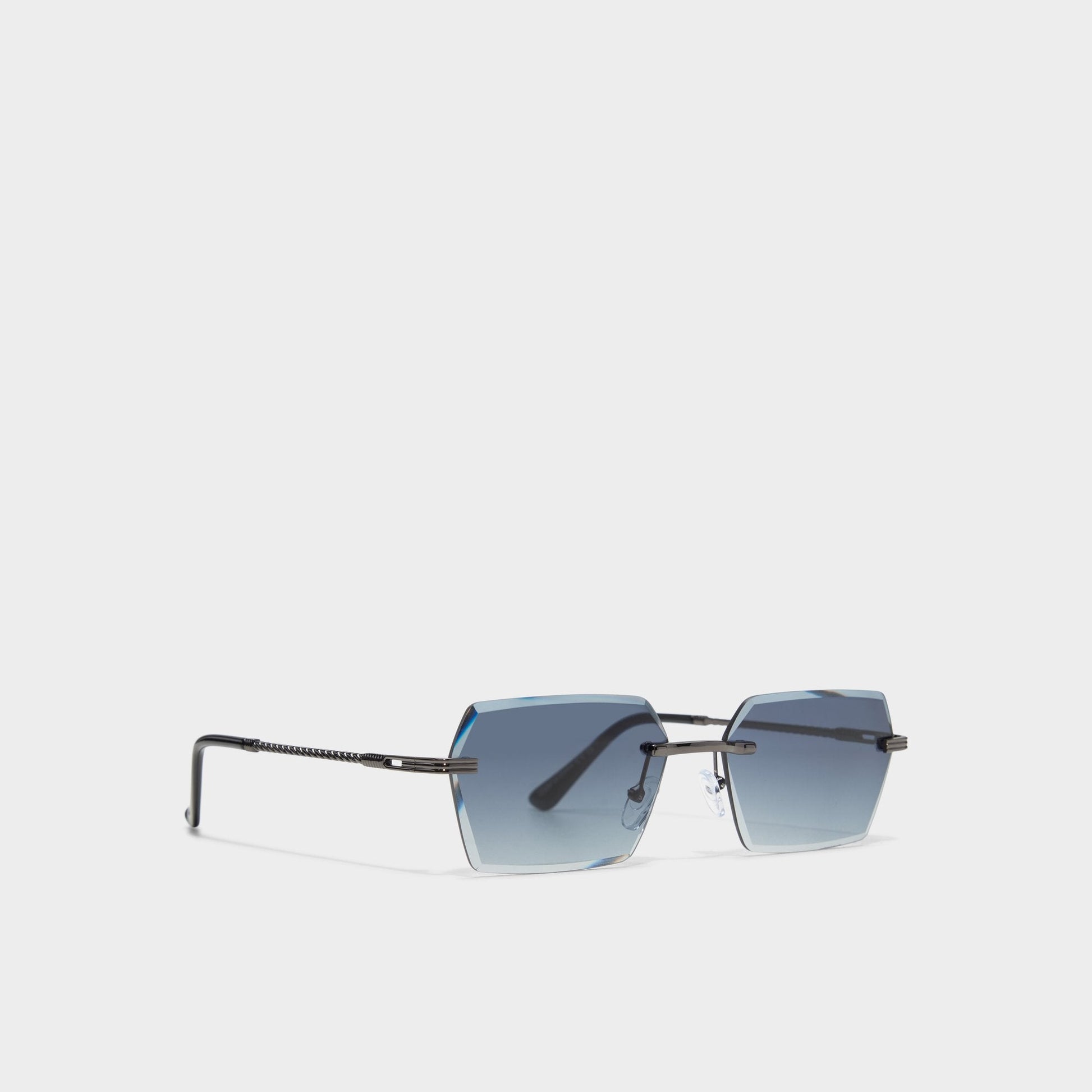 Kaaolle Dark Grey Men's Rectangle - Rectangle sunglasses - Dark grey