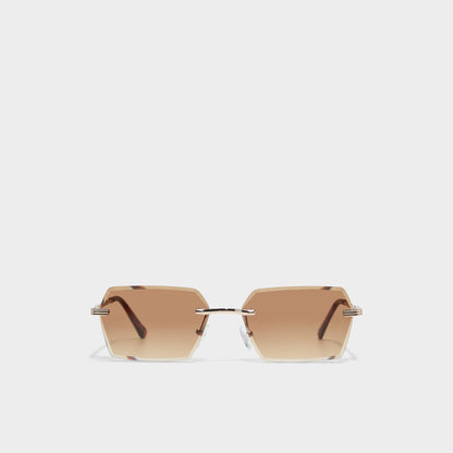 Kaaolle Gold Men's Rectangle - Rectangle sunglasses - Gold