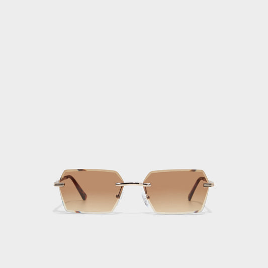 Kaaolle Gold Men's Rectangle - Rectangle sunglasses - Gold