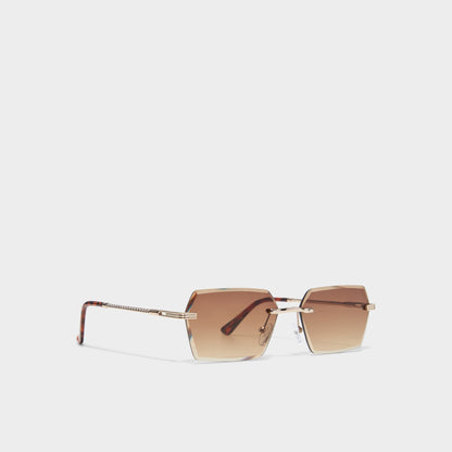 Kaaolle Gold Men's Rectangle - Rectangle sunglasses - Gold