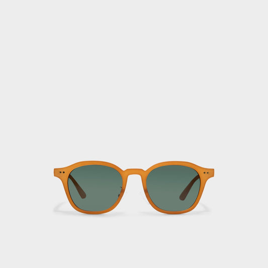 Kasienx Dark Yellow Men's Round - Round sunglasses - Dark Yellow