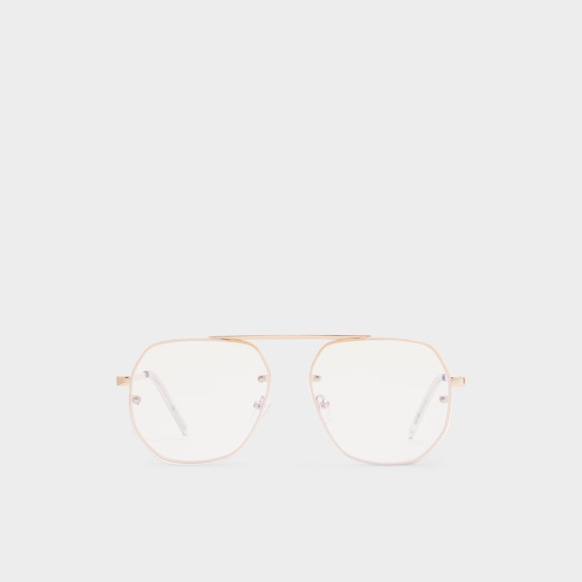 Diprion Gold Men's Aviator - Non-prescription reading glasses - Gold