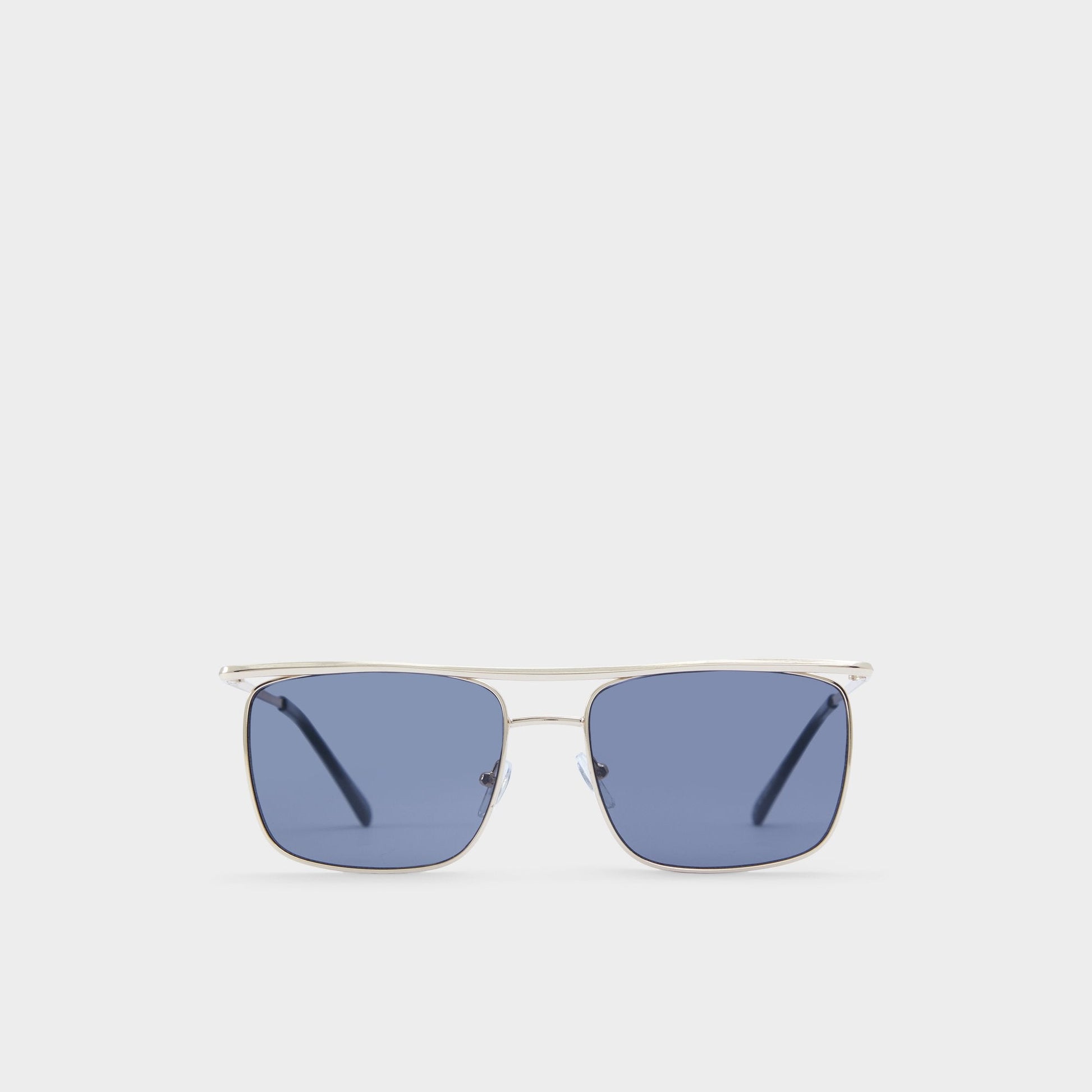 Seveathien Gold Men's Aviator - Rectangle sunglasses - Gold