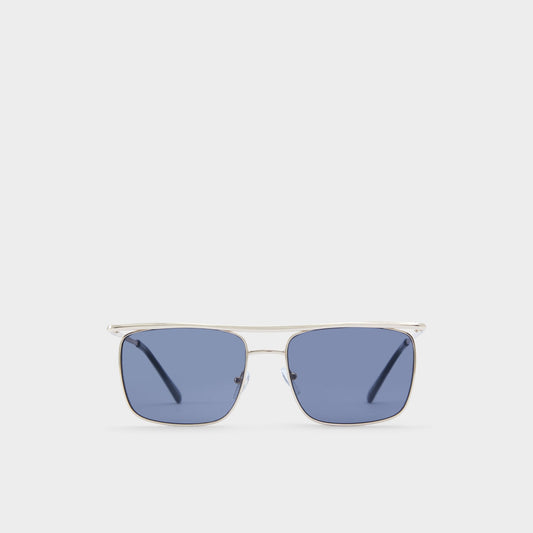 Seveathien Gold Men's Aviator - Rectangle sunglasses - Gold
