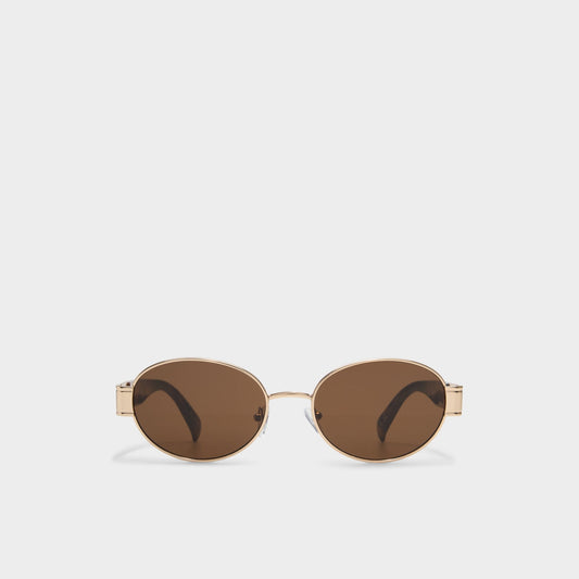 Sunniesclubx Gold Men's Round - Round sunglasses - Gold