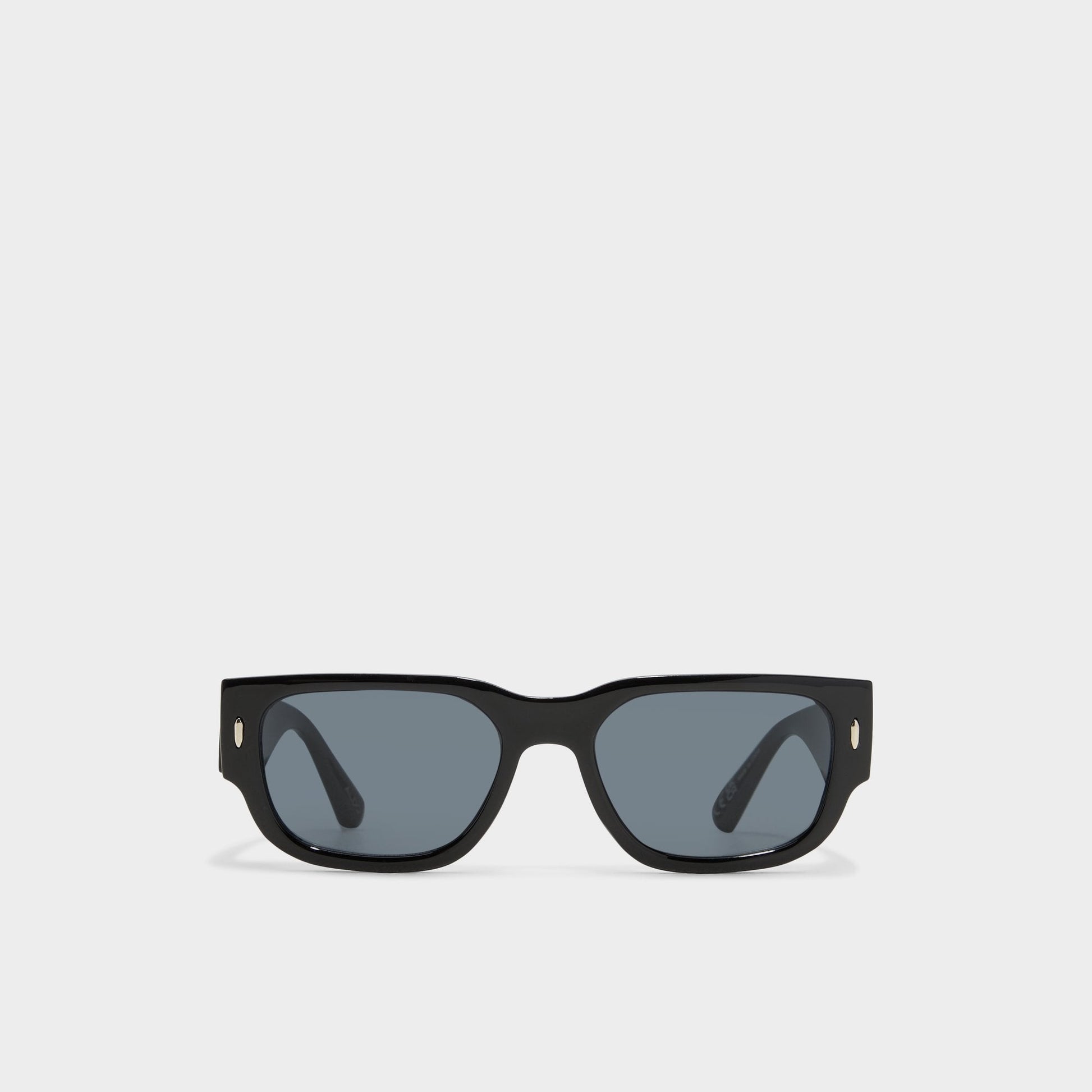 Brompton Black Men's Rectangle - Rectangle sunglasses - Black