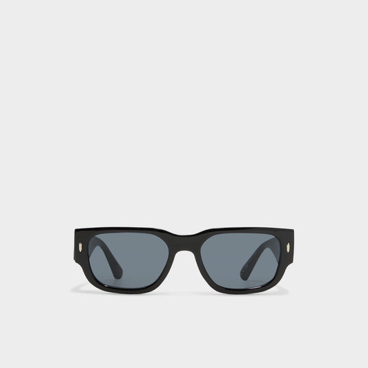 Brompton Black Men's Rectangle - Rectangle sunglasses - Black