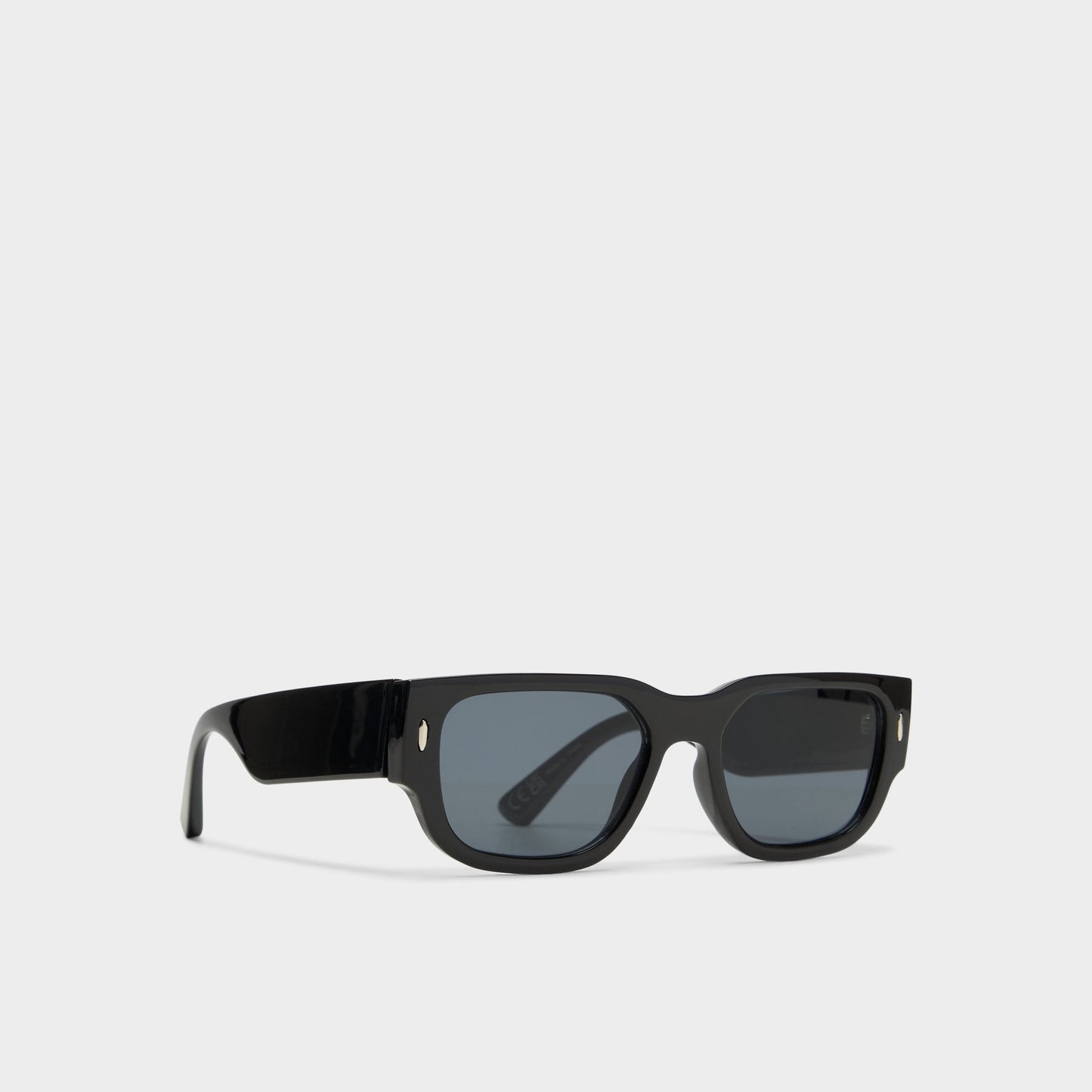 Brompton Black Men's Rectangle - Rectangle sunglasses - Black