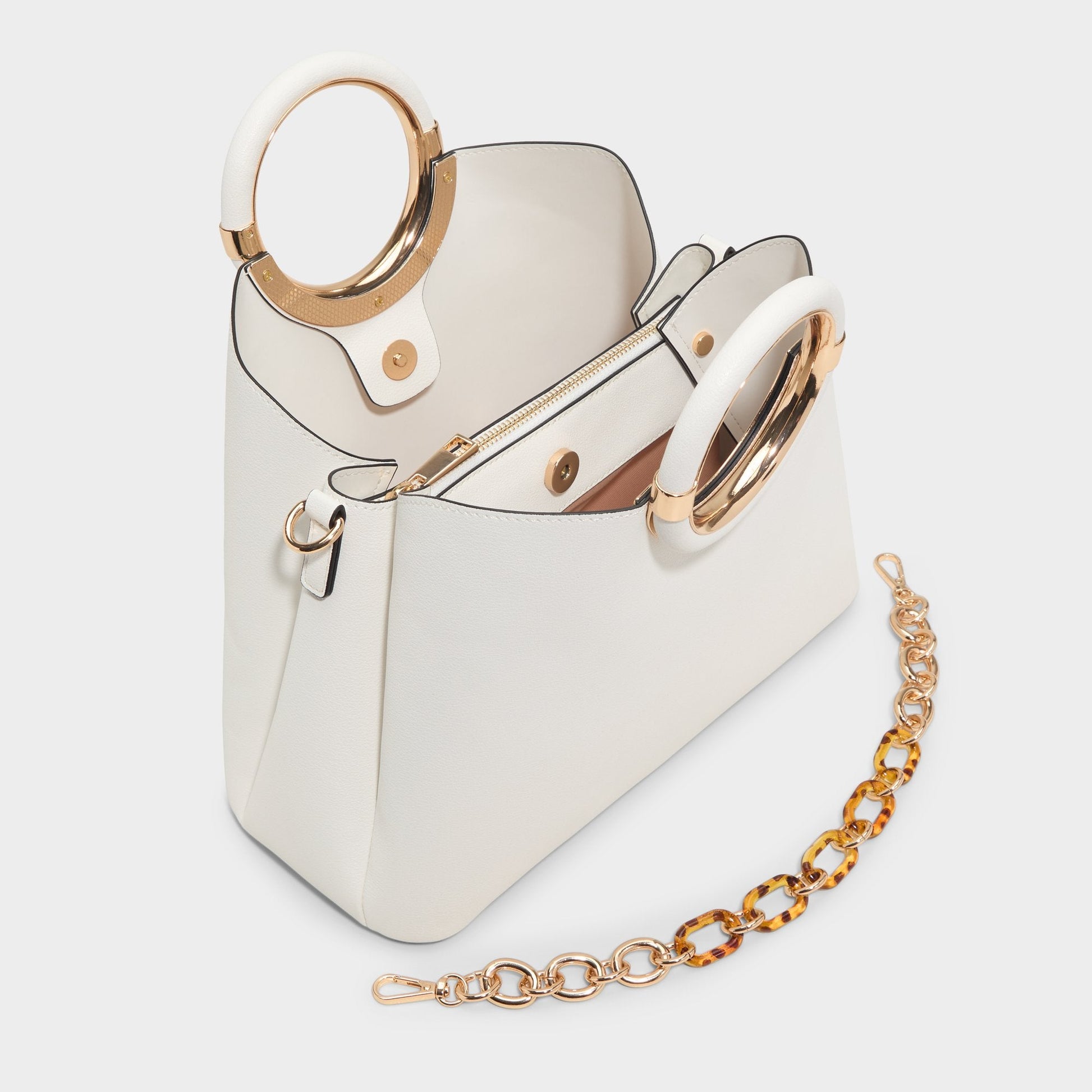 Dovieex Medium Beige Women's Top Handle Bags - Satchel bag - Medium Beige