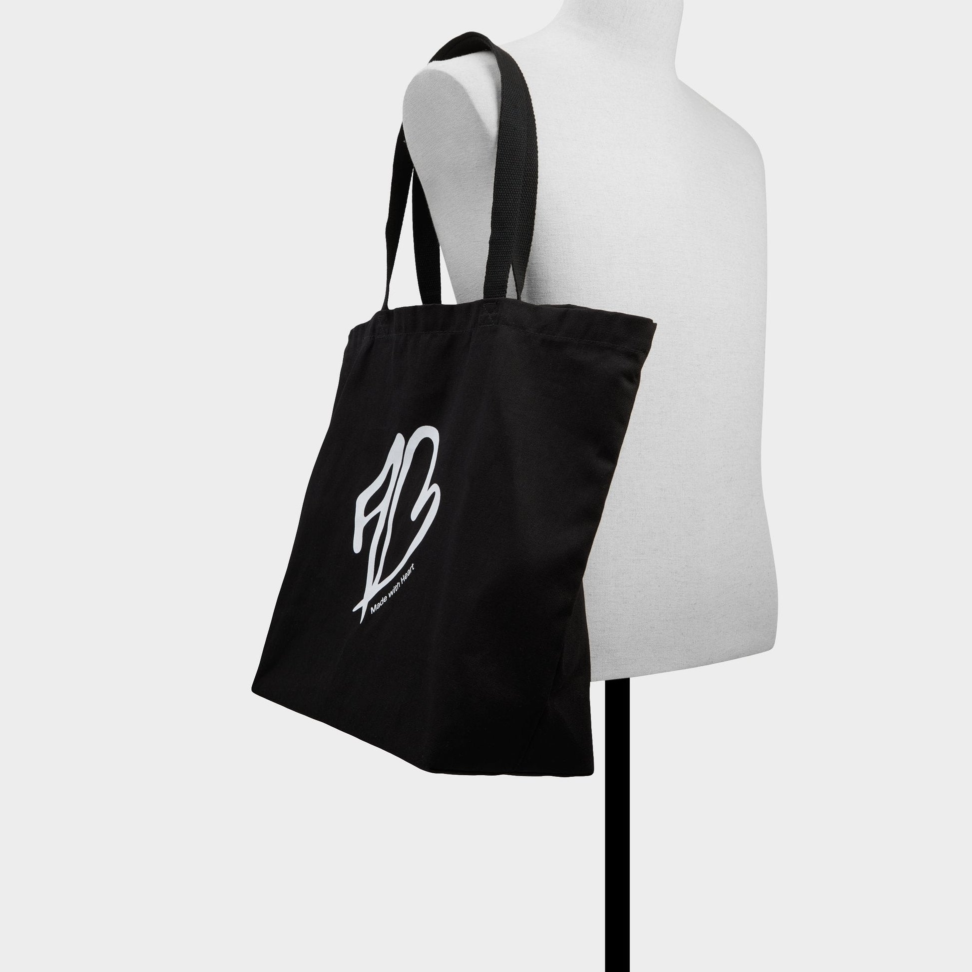 Made With Heart Tote Black/White Tote & Satchel bags - Tote bag - Black/White
