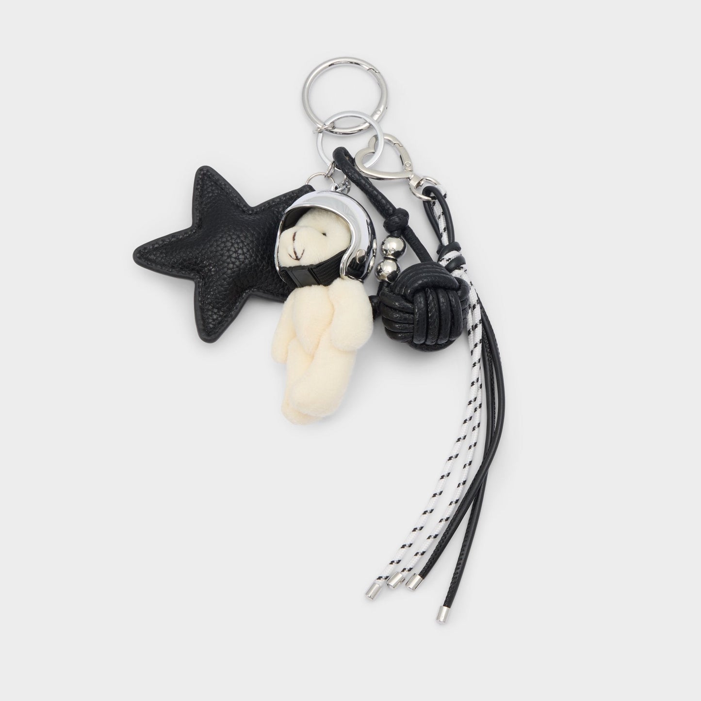 Astrobear in Black Silver Multi - Bag charm - Black/silver multi
