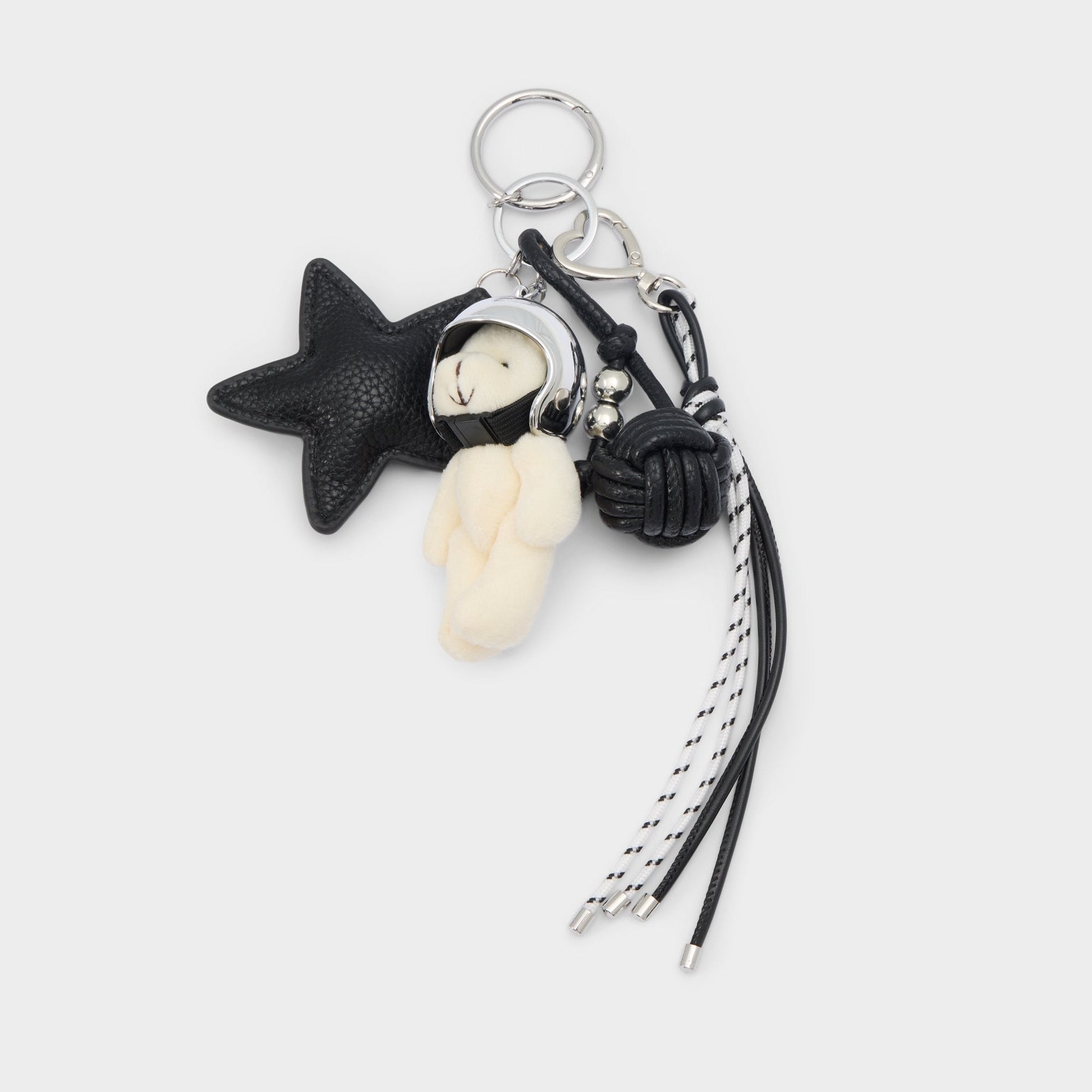 Astrobear in Black Silver Multi - Bag charm - Black/silver multi
