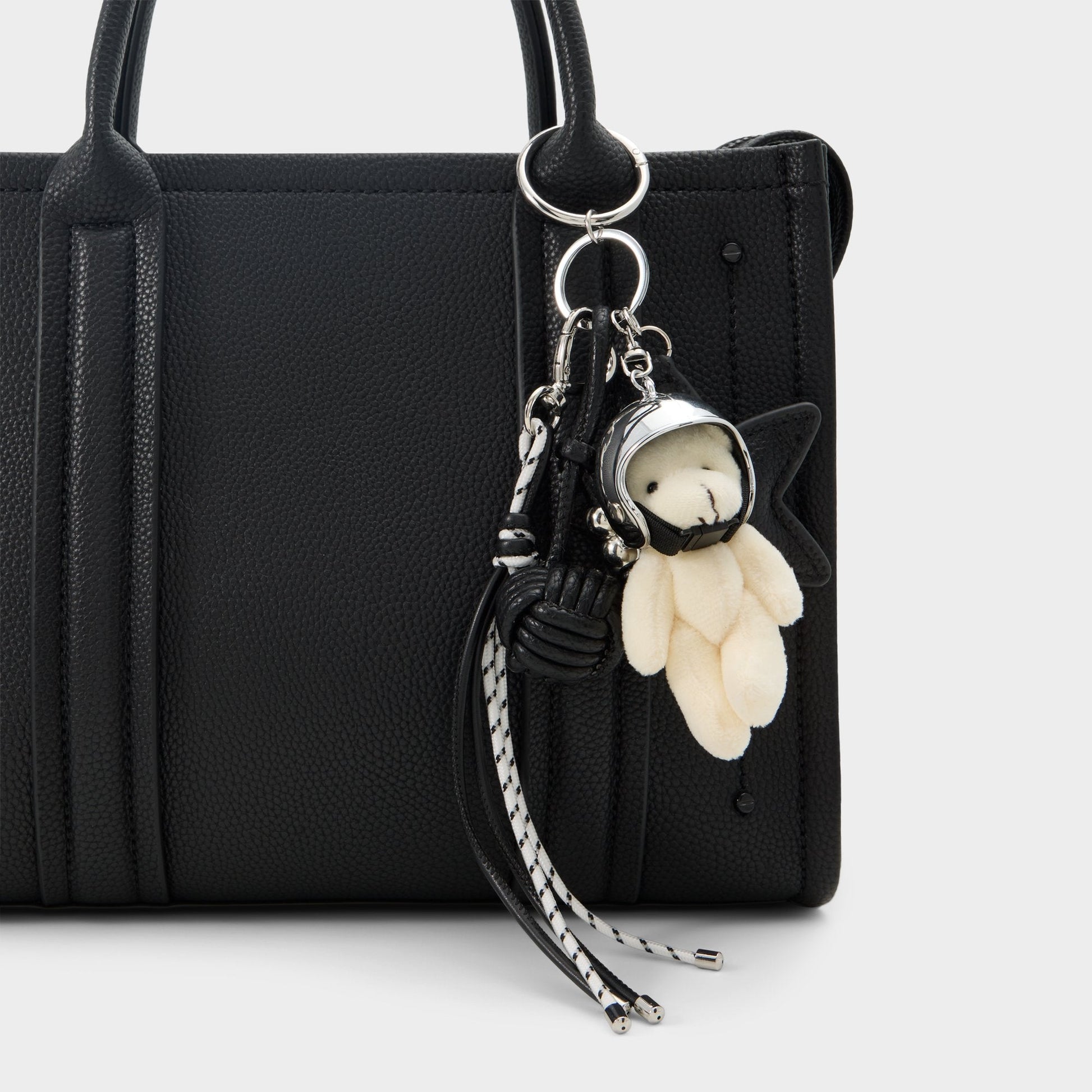Astrobear in Black Silver Multi - Bag charm - Black/silver multi
