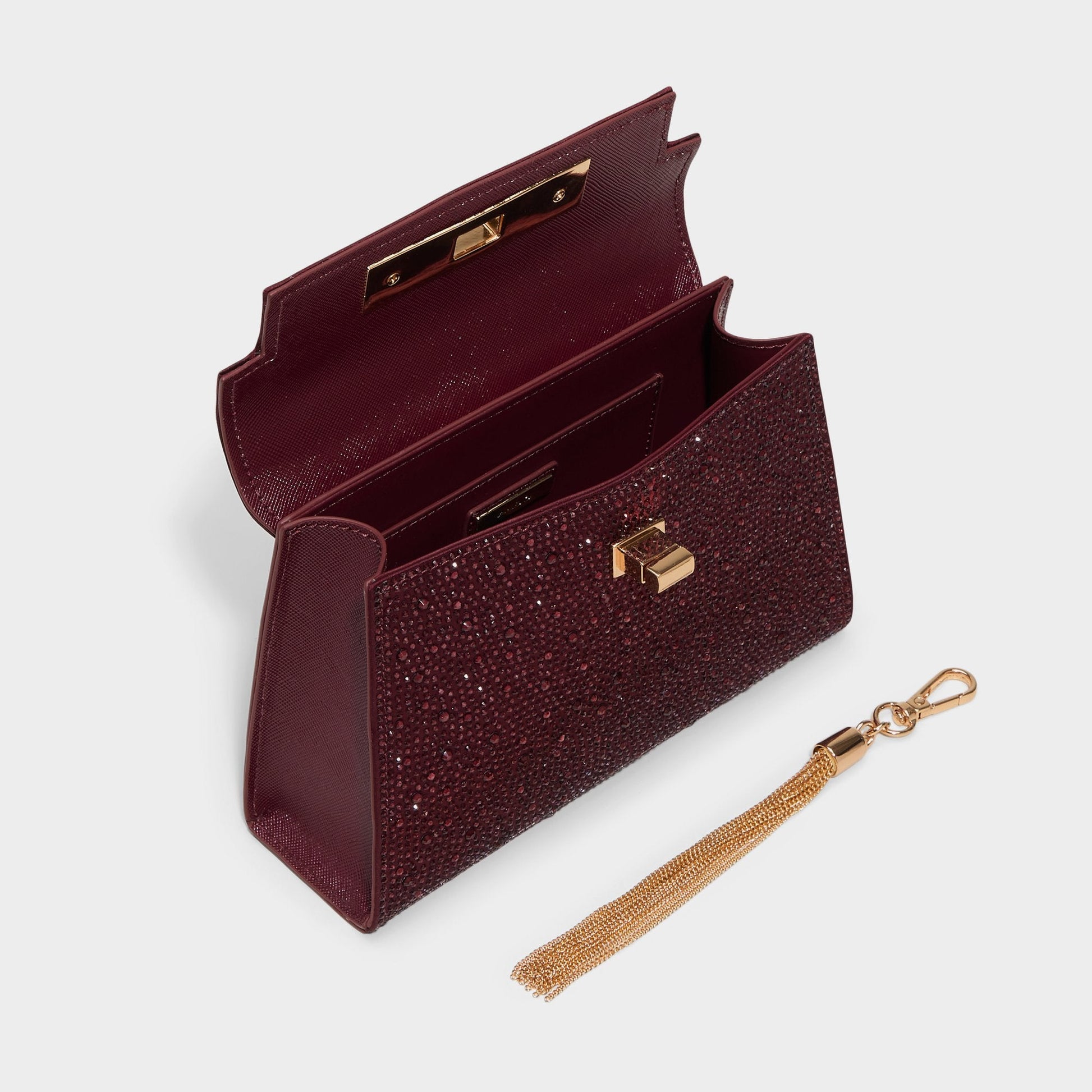 Niki in Dark Red - Top handle bag - Dark red