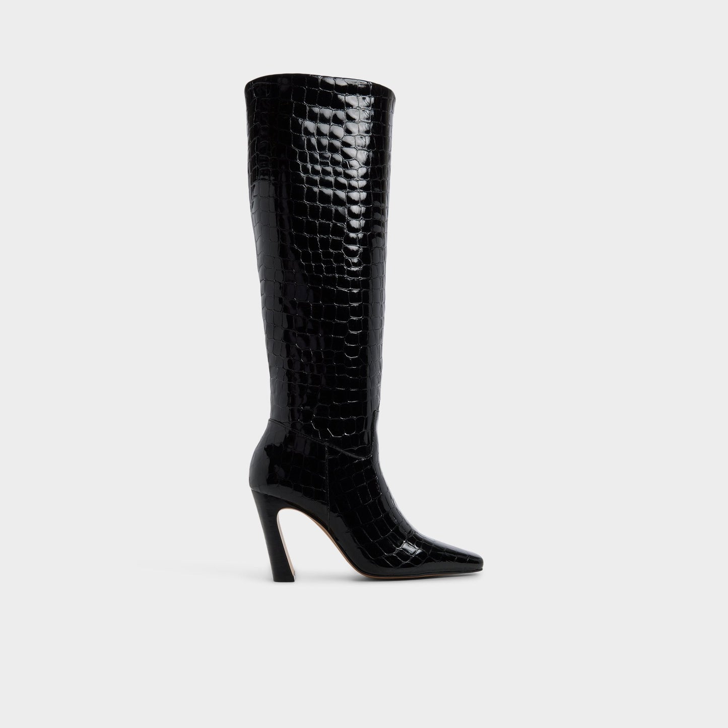 Vivienna in Black - Knee-high boot, Block heel - Black