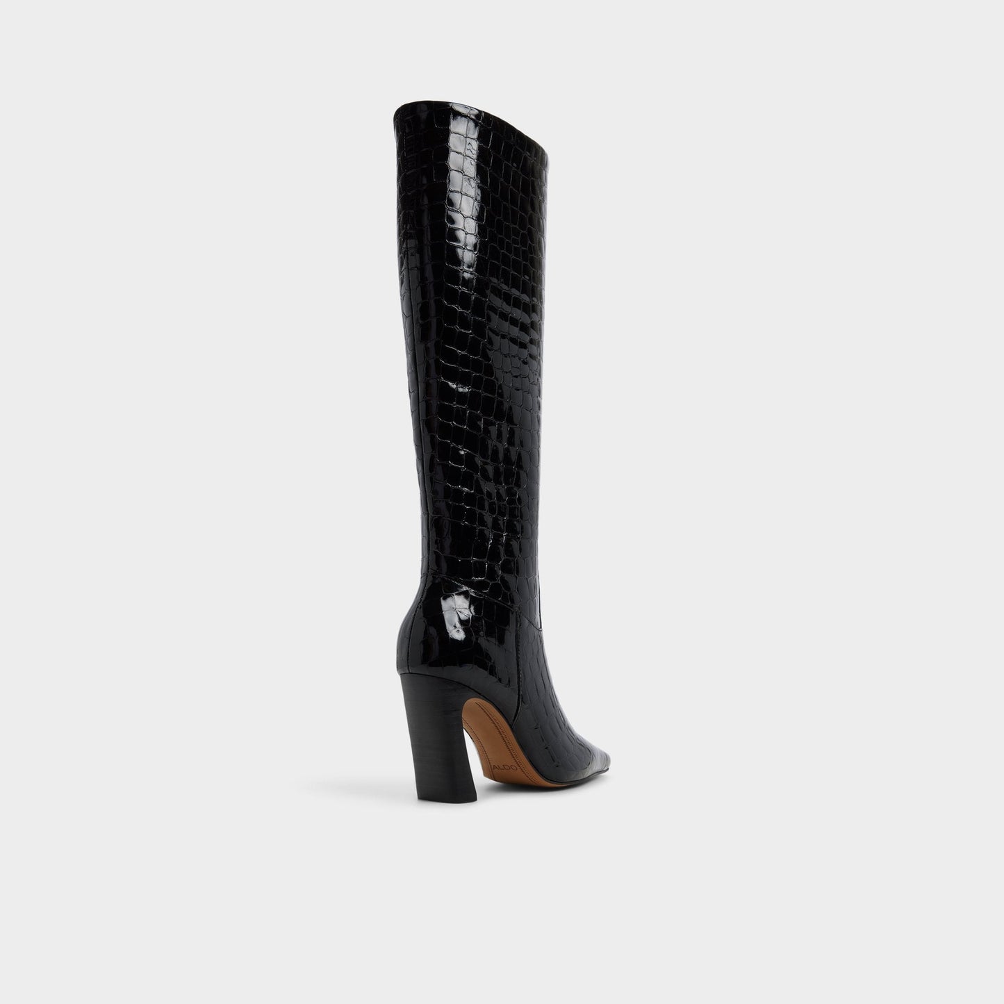 Vivienna in Black - Knee-high boot, Block heel - Black