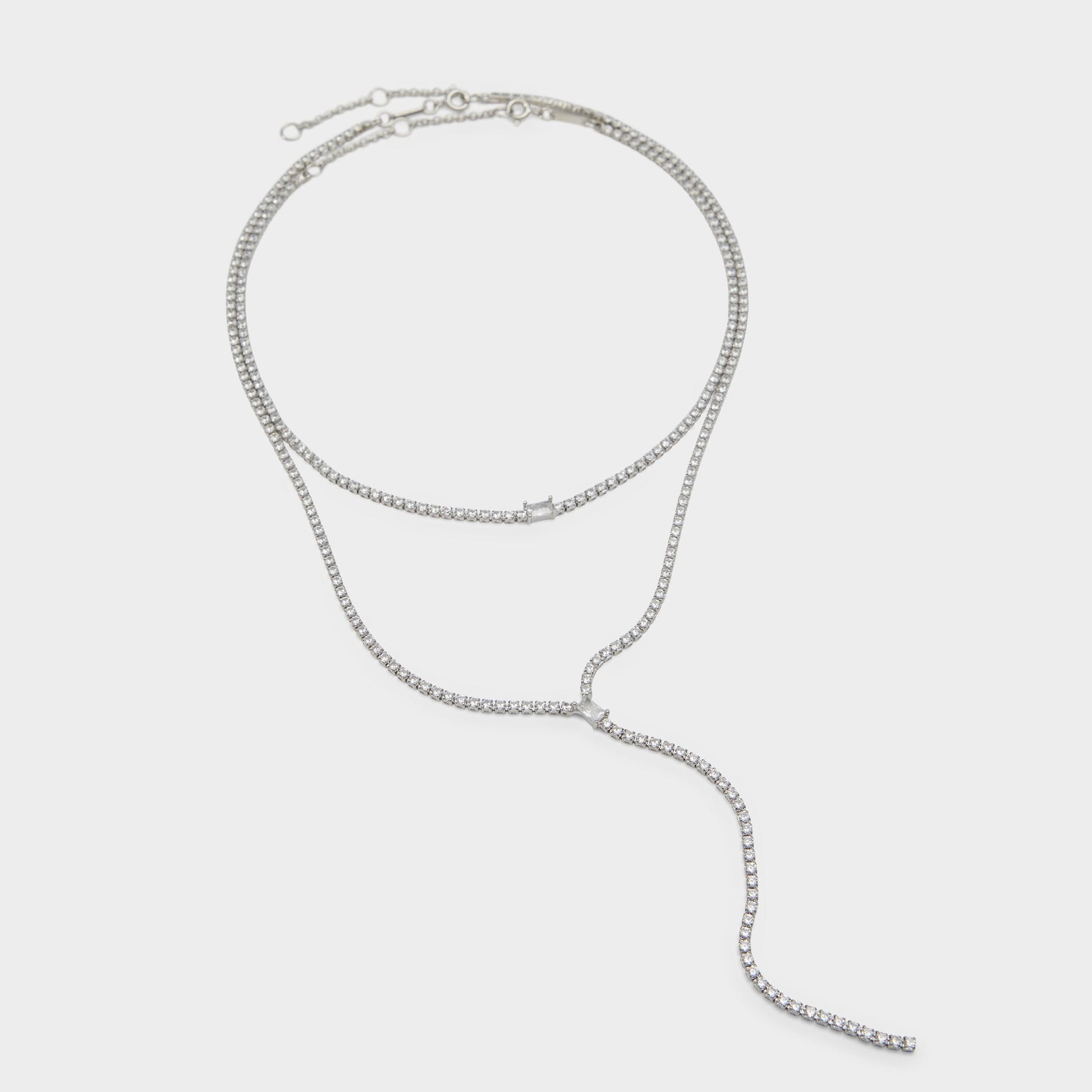 Alata Silver/Clear Multi Women's Cubic Zirconia - Necklace - Silver/Clear Multi