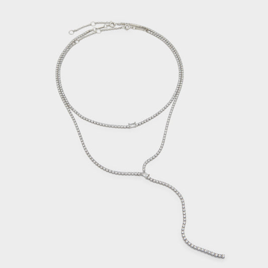Alata Silver/Clear Multi Women's Cubic Zirconia - Necklace - Silver/Clear Multi