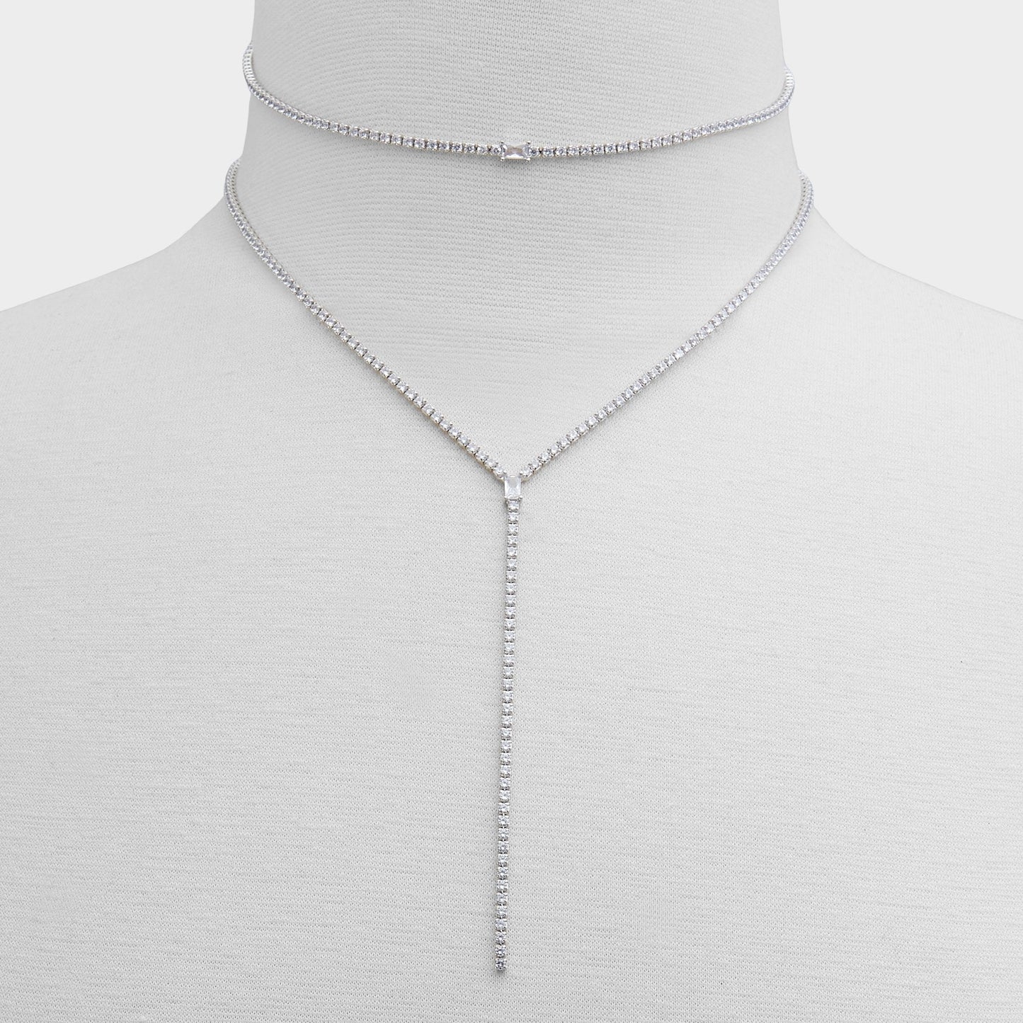 Alata Silver/Clear Multi Women's Cubic Zirconia - Necklace - Silver/Clear Multi