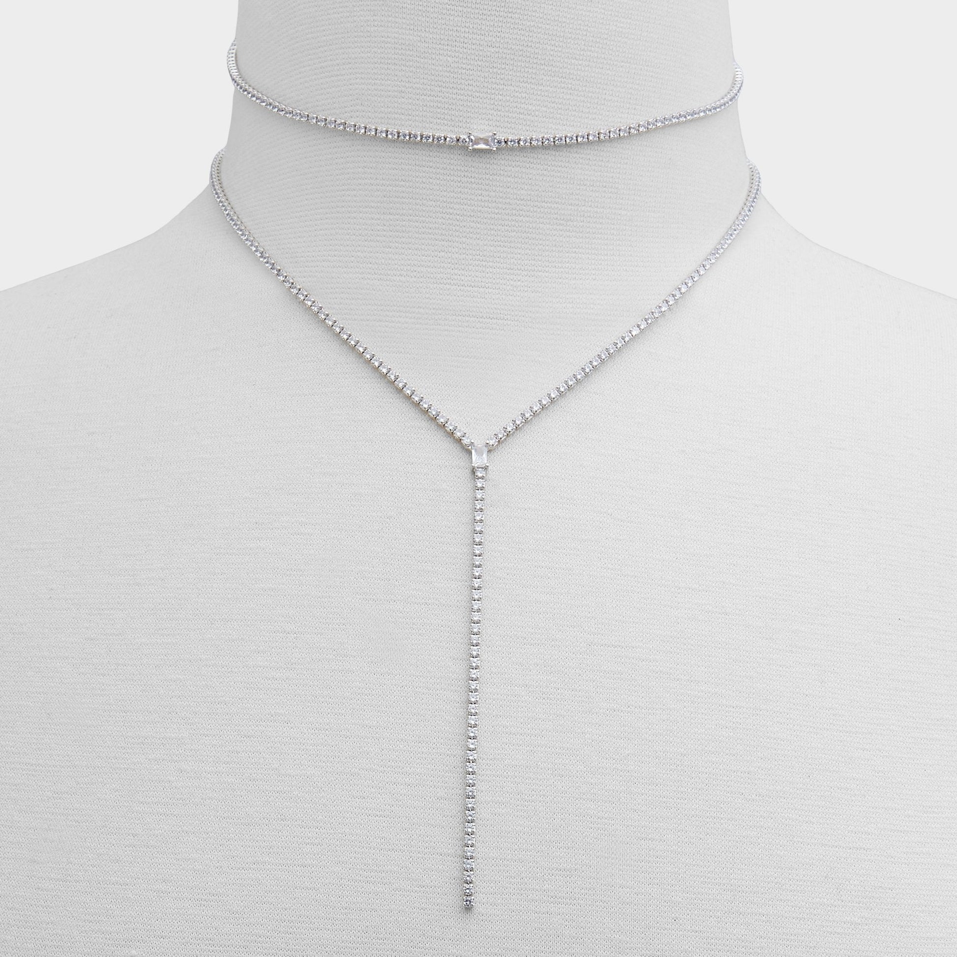 Alata Silver/Clear Multi Women's Cubic Zirconia - Necklace - Silver/Clear Multi