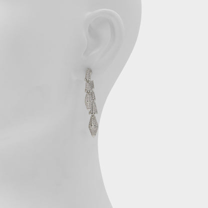 Serrpente in Silver Clear Multi - Statement earrings - Silver/clear multi