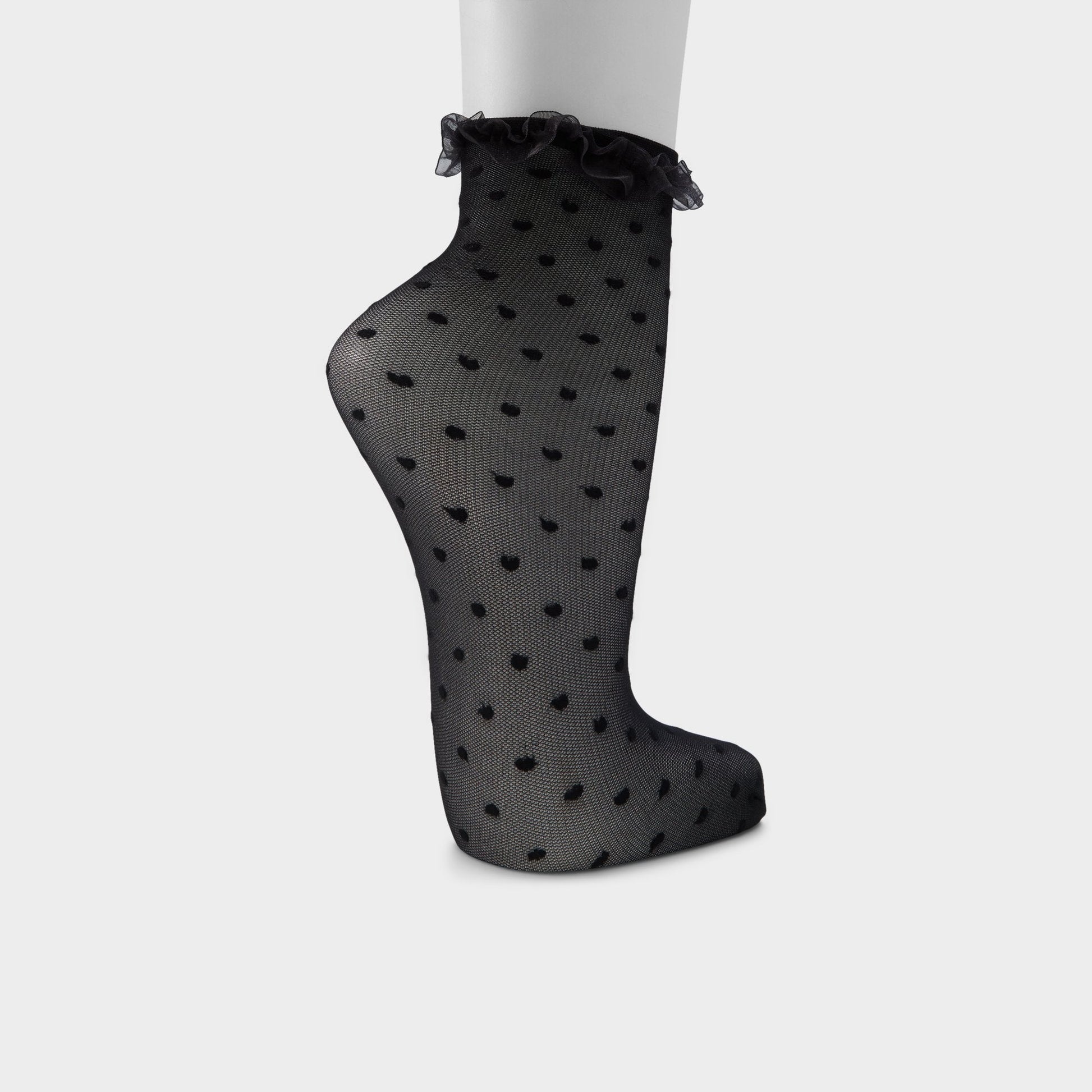 Polkafrill in Black White - Socks - Black/white