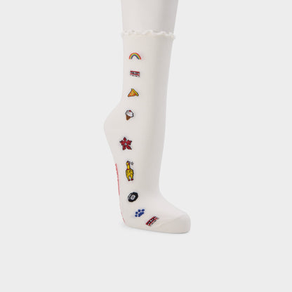 Strangeicons in Ice - Women's socks - Ice