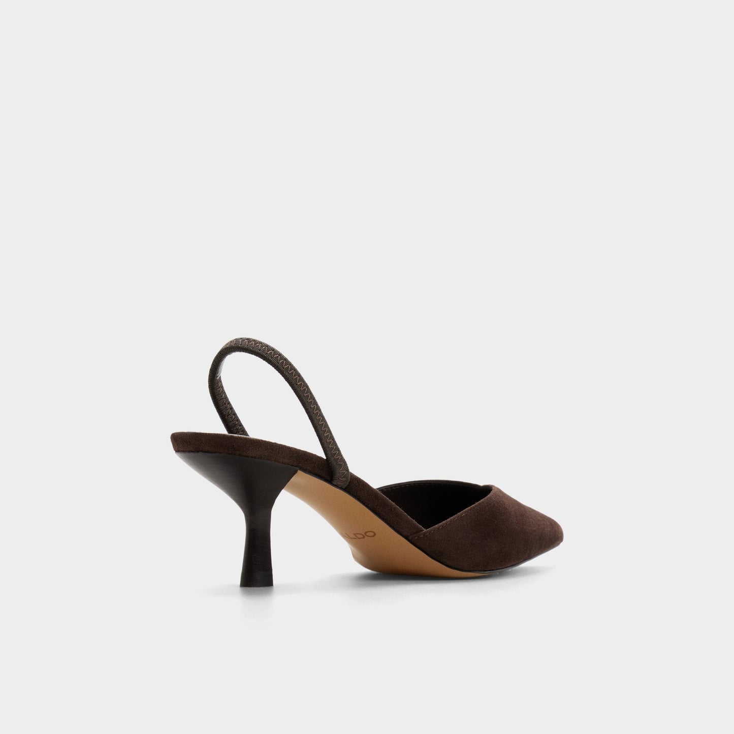 Re in Olivia Dark Brown - Sling back high heel, Stiletto heel - Dark brown