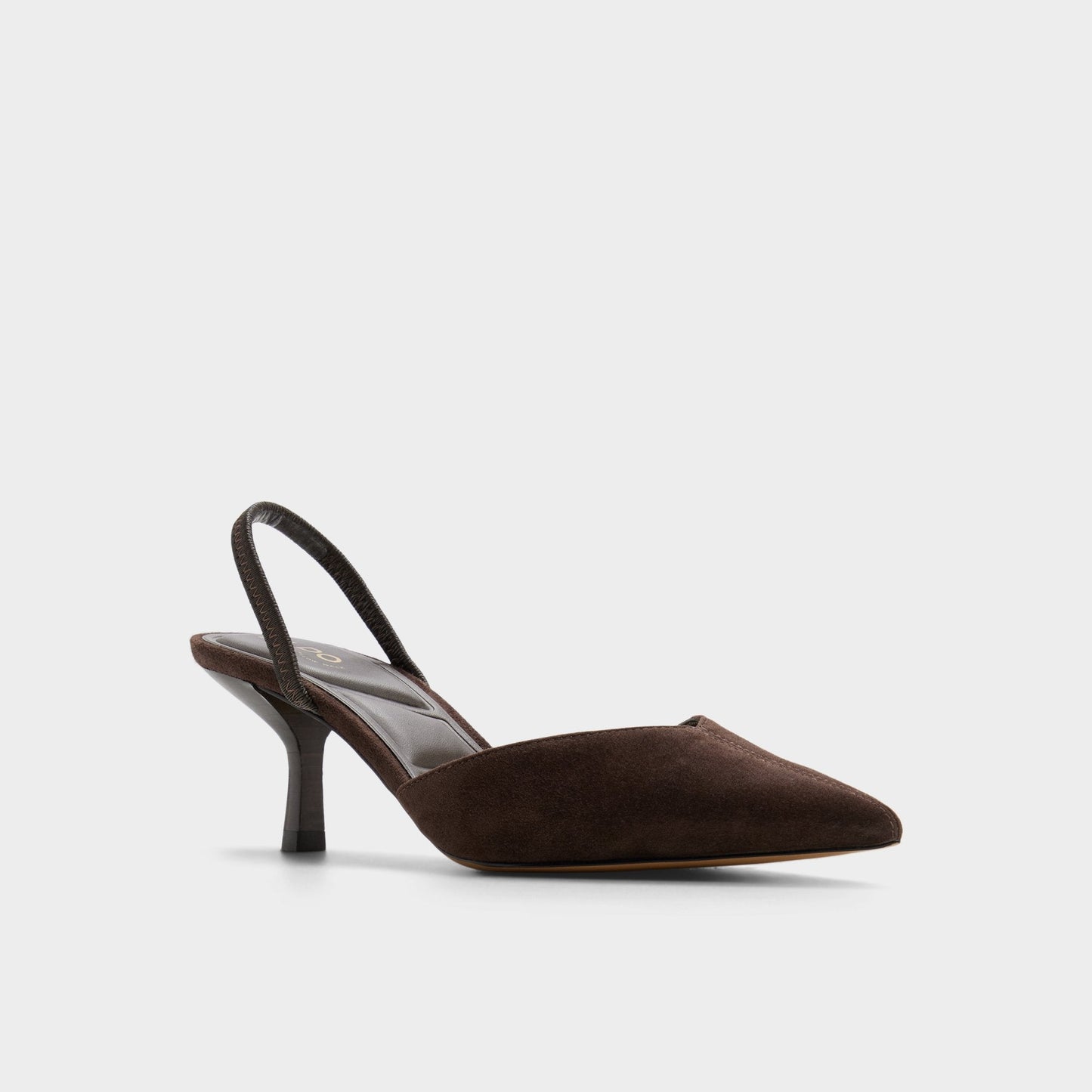 Re in Olivia Dark Brown - Sling back high heel, Stiletto heel - Dark brown