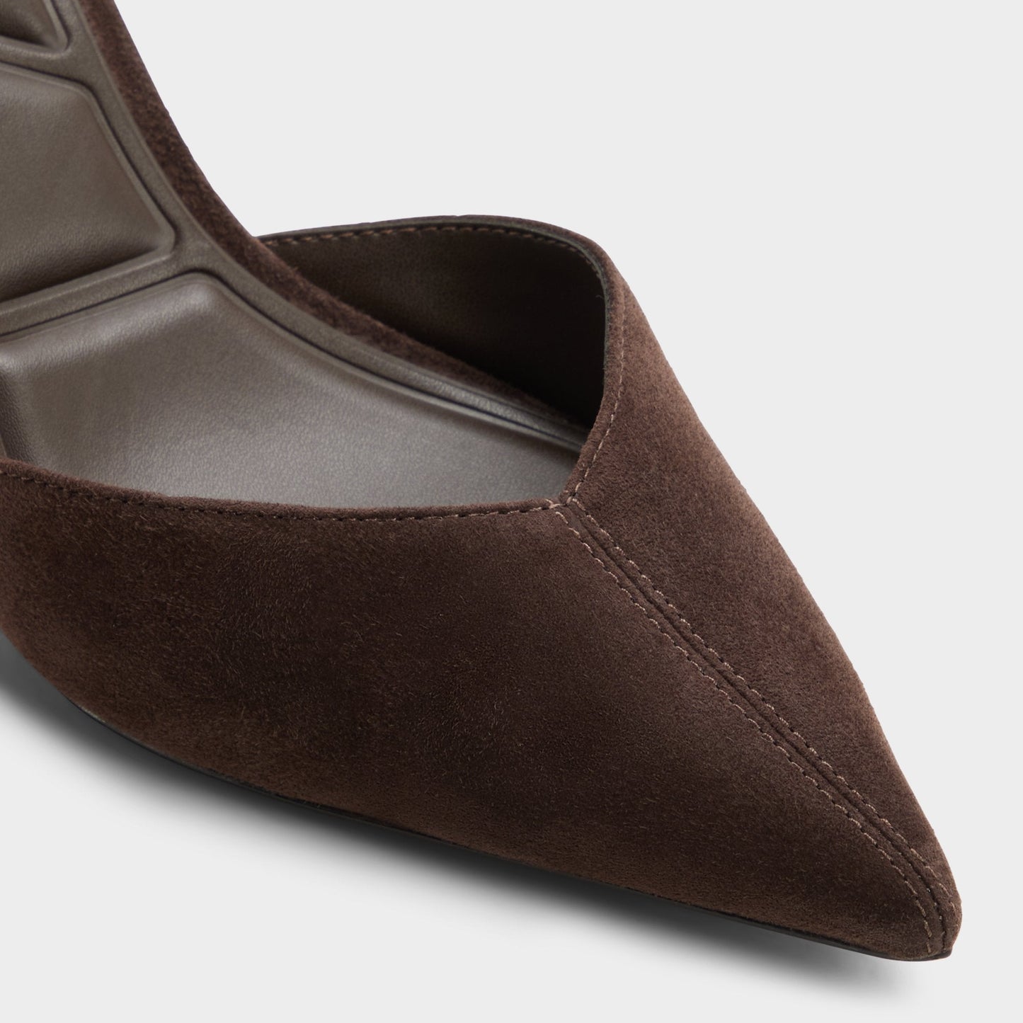 Re in Olivia Dark Brown - Sling back high heel, Stiletto heel - Dark brown