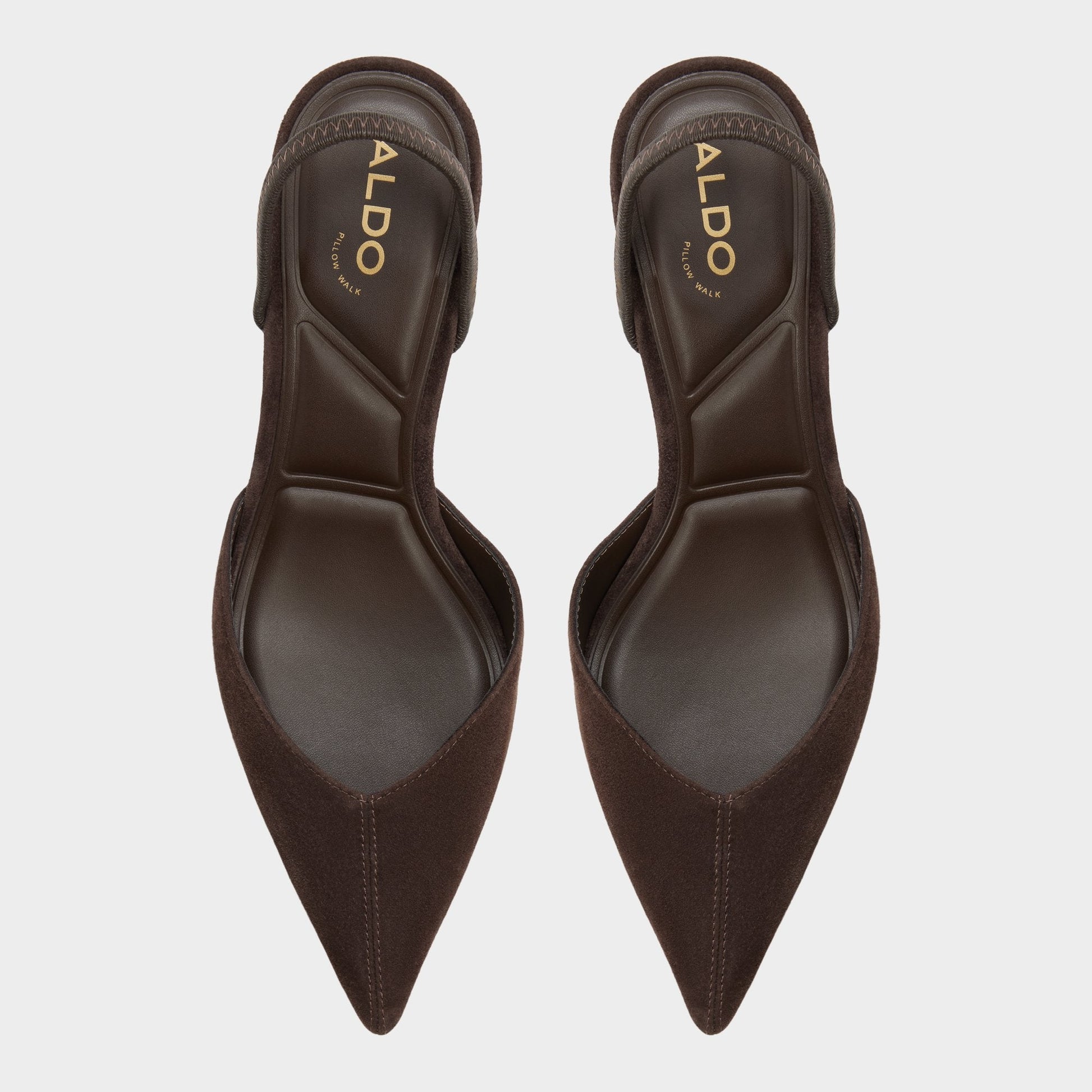 Re in Olivia Dark Brown - Sling back high heel, Stiletto heel - Dark brown
