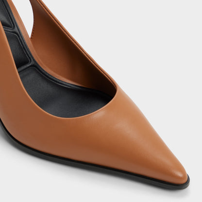 Re in Samantha Light Brown - Sling back high heel, Stiletto heel - Light brown